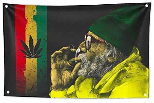 Style grass cannabis leaf decorative tapestry