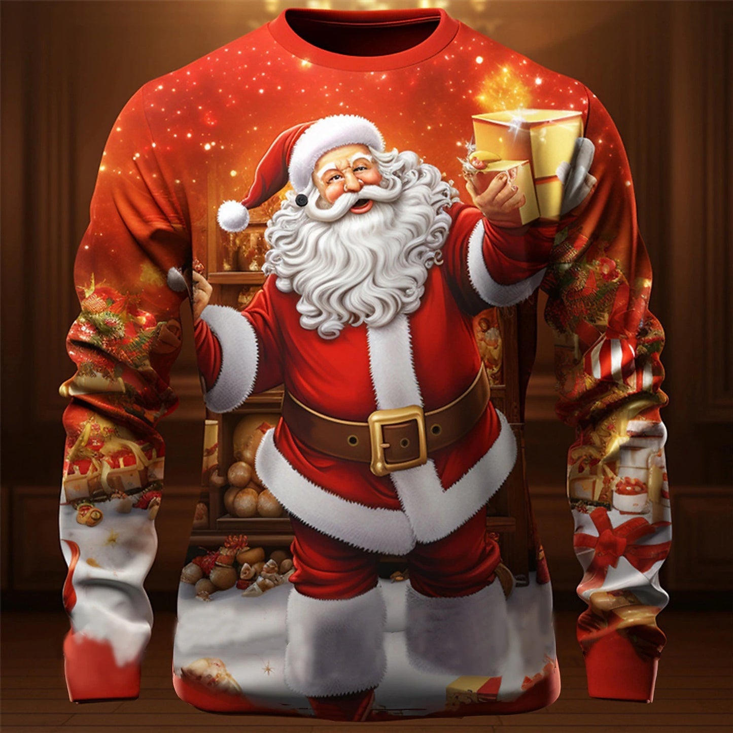 3D Digital Printing Men's And Women's Fashion Round Neck Sweater