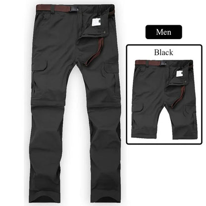 M-7XL Men's Summer Quick Dry Removable Hiking Pants Breathable Trousers Outdoor Sports Trekking Fishing Waterproof Shorts PN18