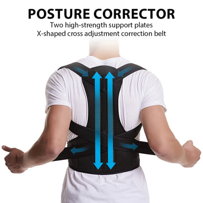 Back Brace Posture Corrector Belt for Women & Men Back Lumbar Support, Adjustable Shoulder Posture Support for Improve Scoliosis