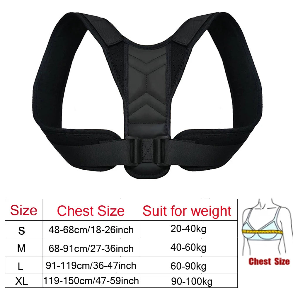 Adjustable Posture Corrector Preventing Humpback Protection Spine Pain Relief Correction Belt Women Men Back Shoulder Support