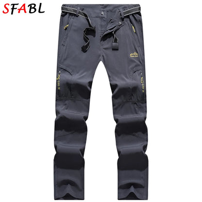 Summer Thin Quick Dry Men's Pants Camping Hiking Trekking High Stretch Trousers for Men Waterproof UV-Proof Outdoor Sports Pants