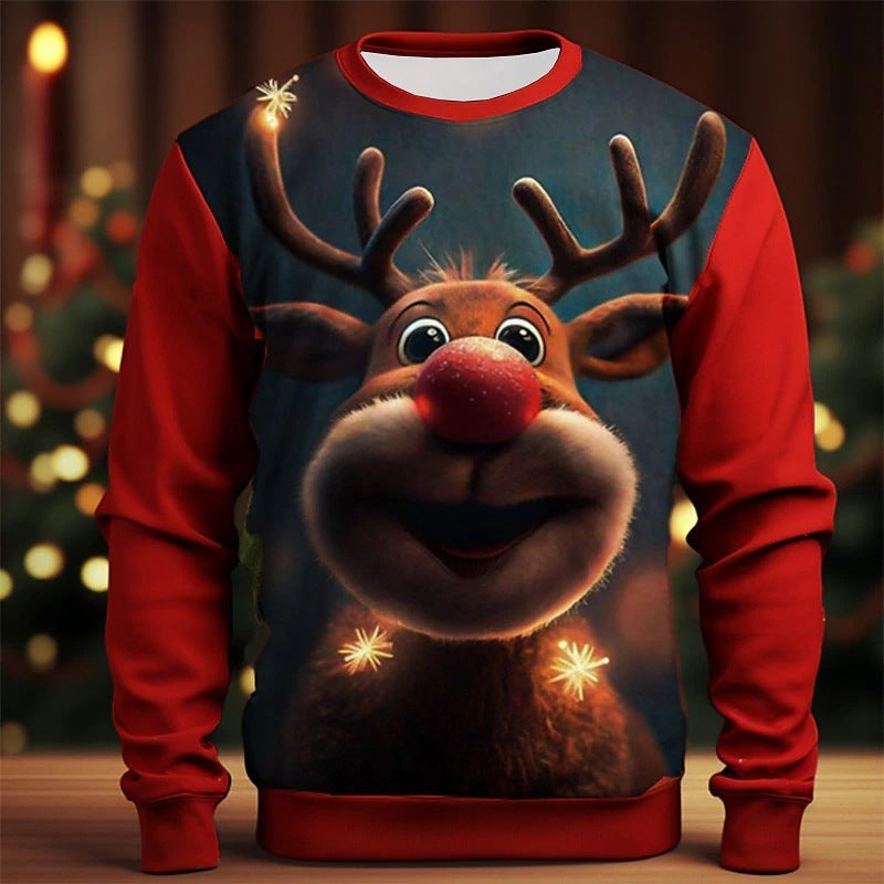 3D Digital Printing Men's And Women's Fashion Round Neck Sweater